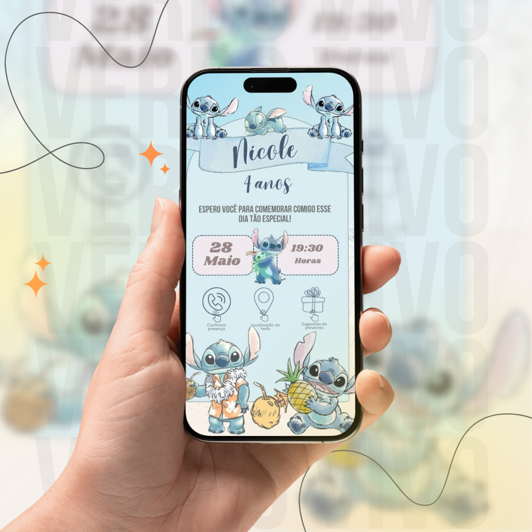 Convite Interativo Stitch